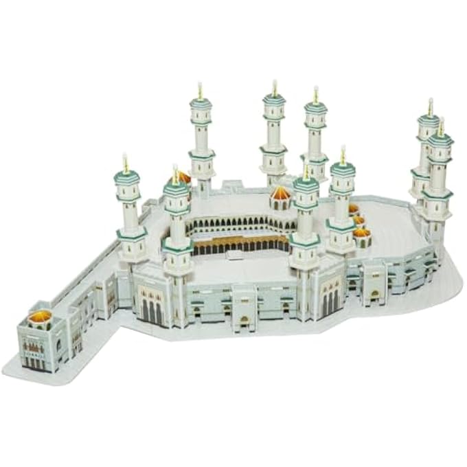 3D PUZZLE GLOBAL LANDMARKS MASJID AL HARAM MEGA STRUCTURE UNIQUE & COLLECTIBLE MODEL ASSEMBLY BUILDING KIT FOR KIDS & ADULTS 214PCS - Image 2
